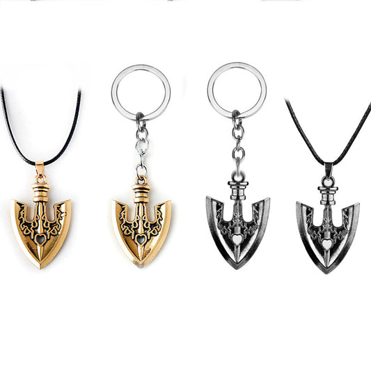 Adventure Golden Arrow Creative Small Shovel Alloy Rings