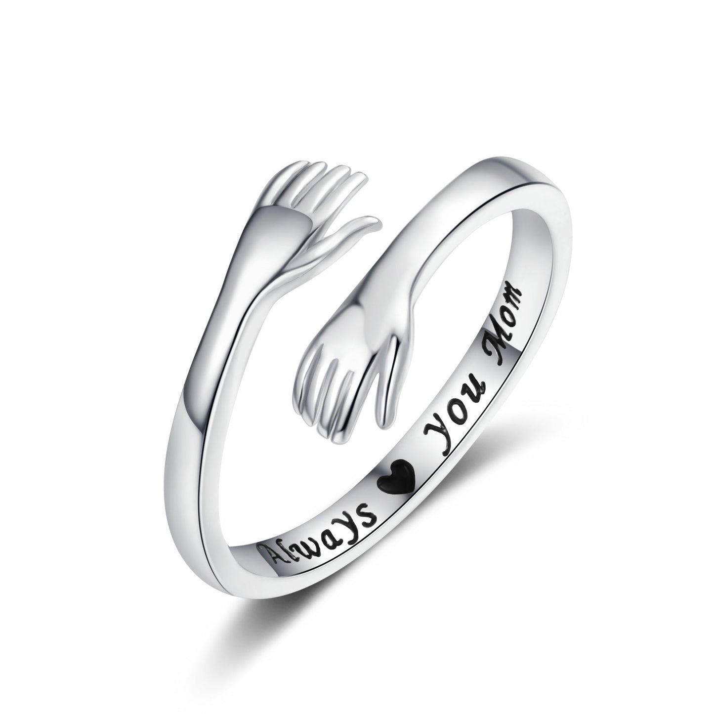Hands Hug Female Fashion English Letters Rings