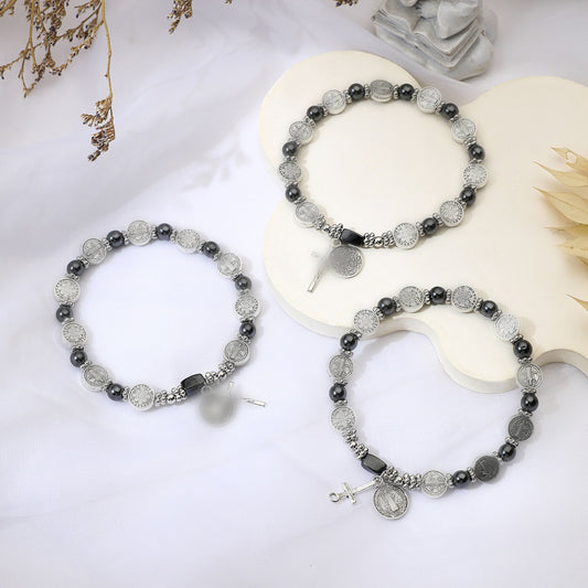 Women's & Men's Haematite Beads Alloy Cross Trendy Fashion Pendants