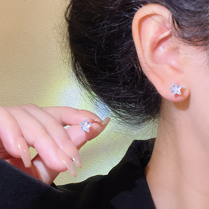 Women's Sier Needle Light Luxury Minority Pearl For Graceful Stud Earrings