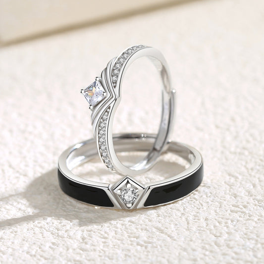 Women's & Men's Knight Princess Couple Story Guard Rings