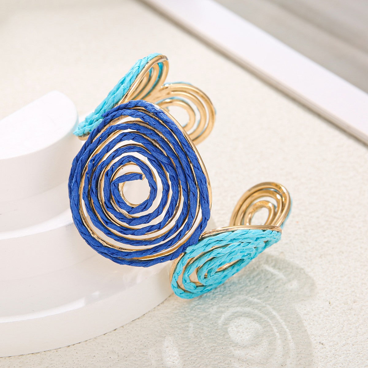 Cross Open Raffia Handmade Mosquito Coil Bracelet