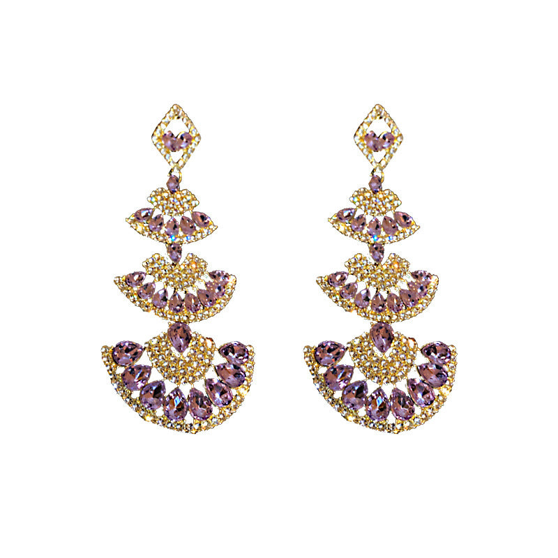 Sier Scallop Retro Palace Style Graceful Earrings