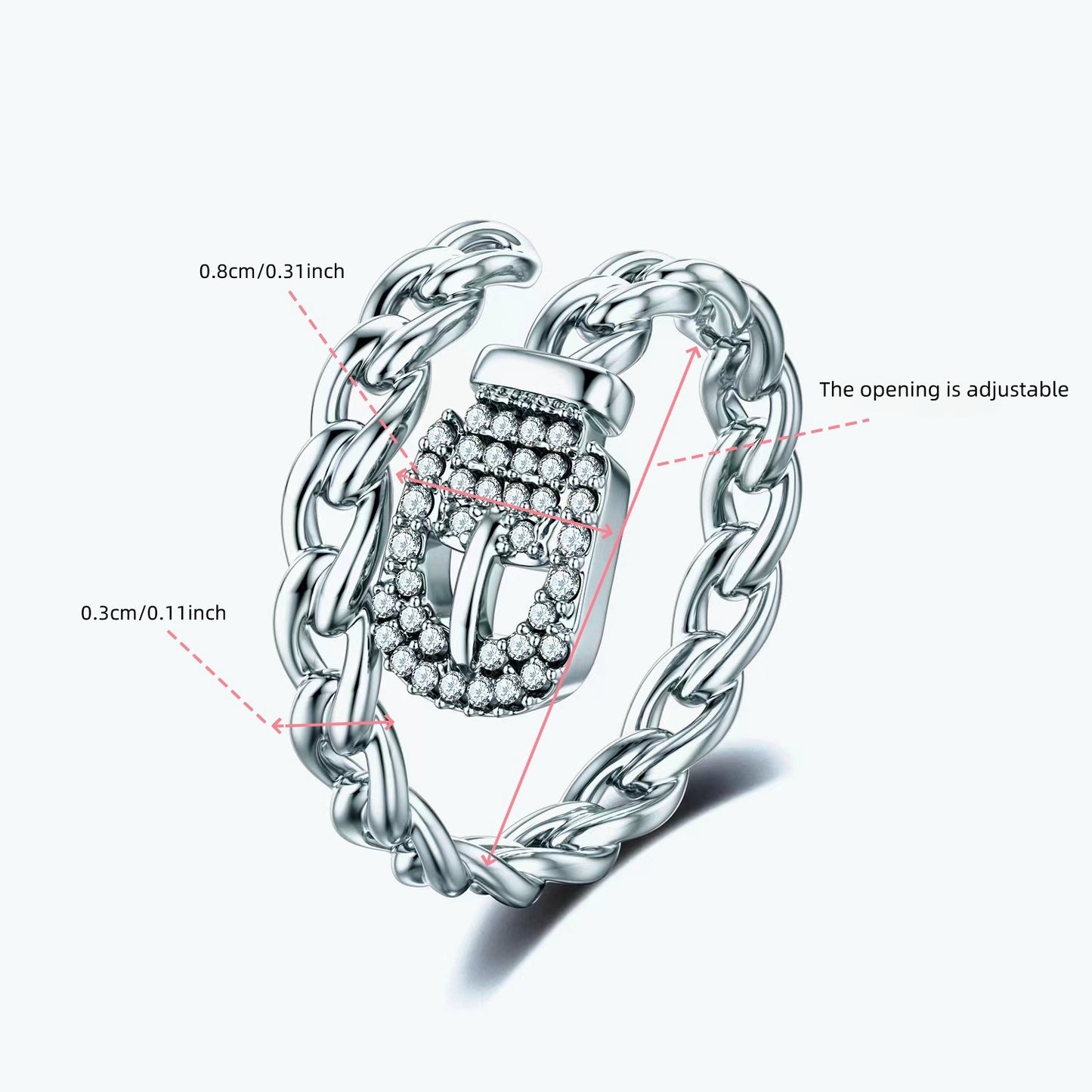 Women's Advanced Hollow Chain Open Nordic Style Rings