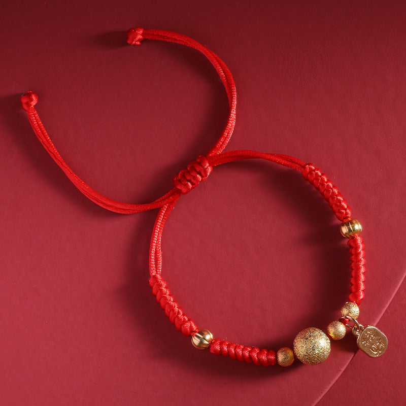 Red Rope Original Lucky Beads Ethnic Bracelet