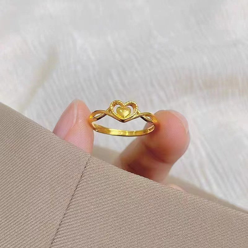 Women's Simulation Alluvial Gold Fashion Four-leaf Clover Rings