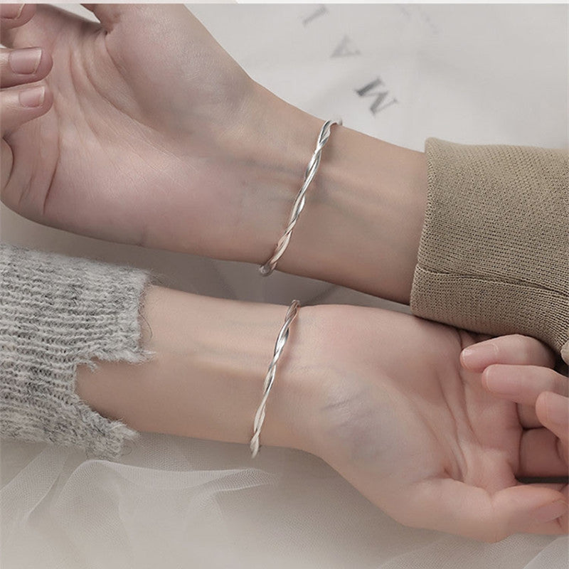 Mobius Strip Couple Pair Of Solid Gift For Boyfriend Or Bracelet