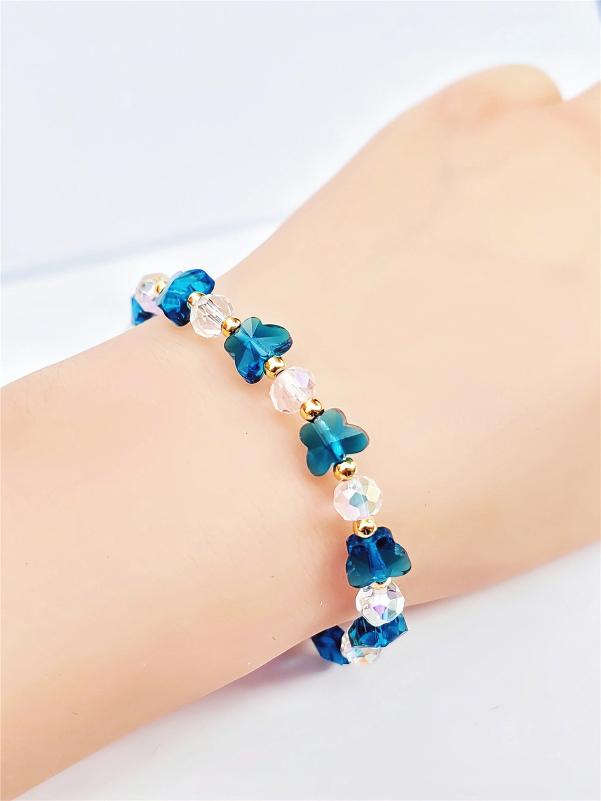 Women's Crystal Optional Sweet Fashion Ornament Butterfly Bracelets