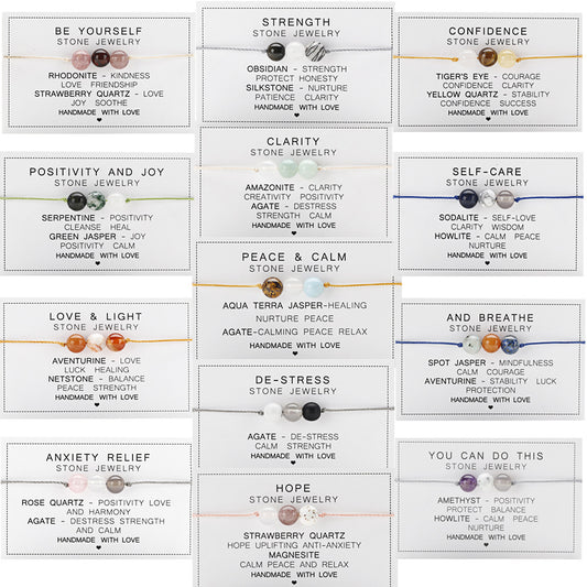 Women's Stone Imitated Beaded Fashion Handmade Weave Imitation Bracelets