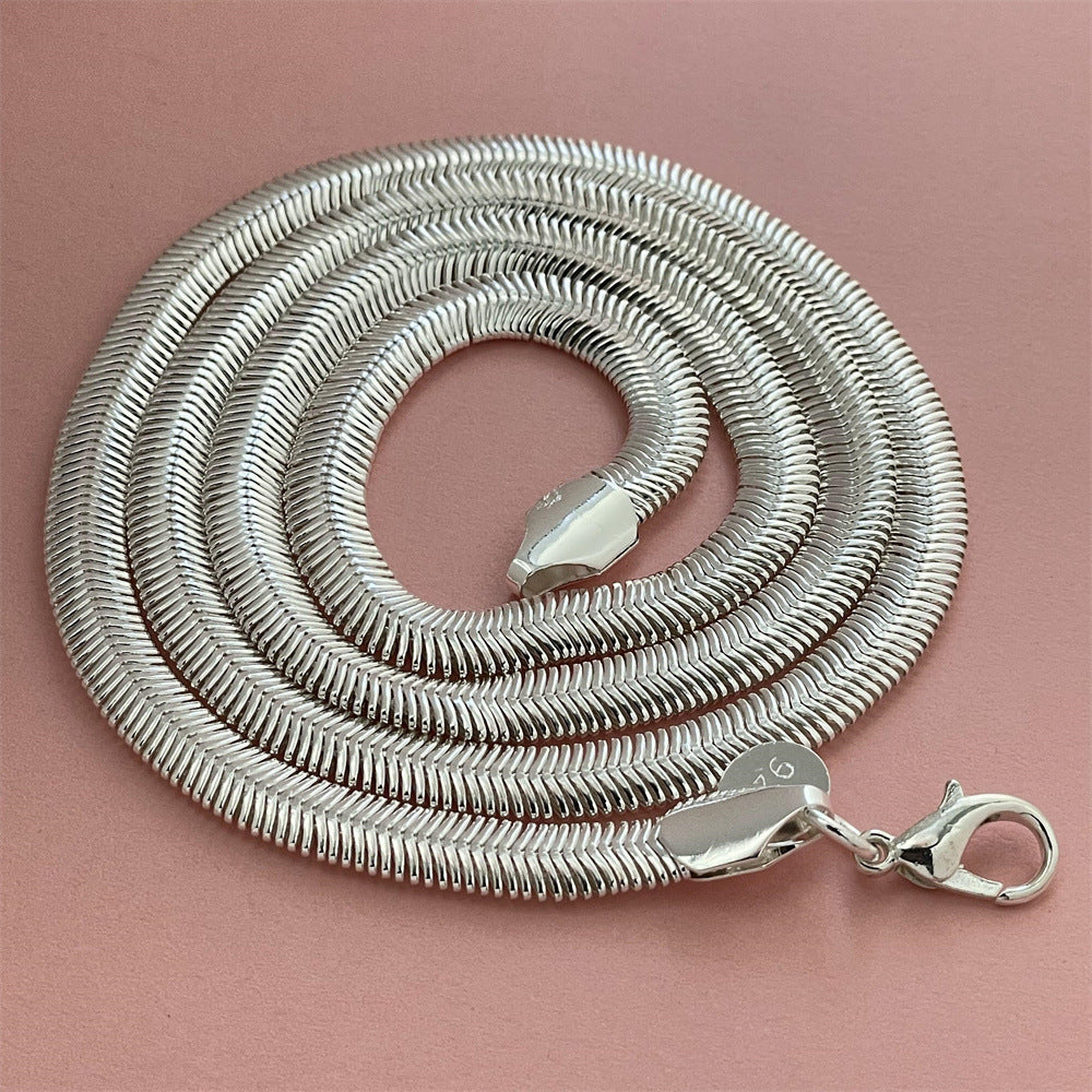 Ornament Sier Plated Soft Snake Bone Necklaces