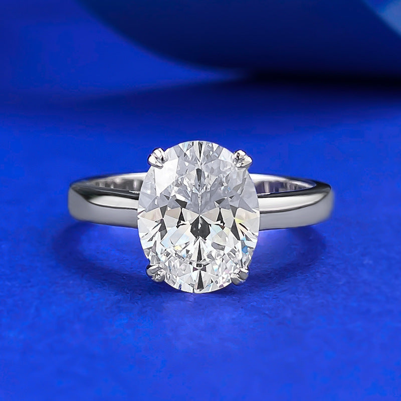 Cool Sier Inlaid Karat Big Diamond Rings
