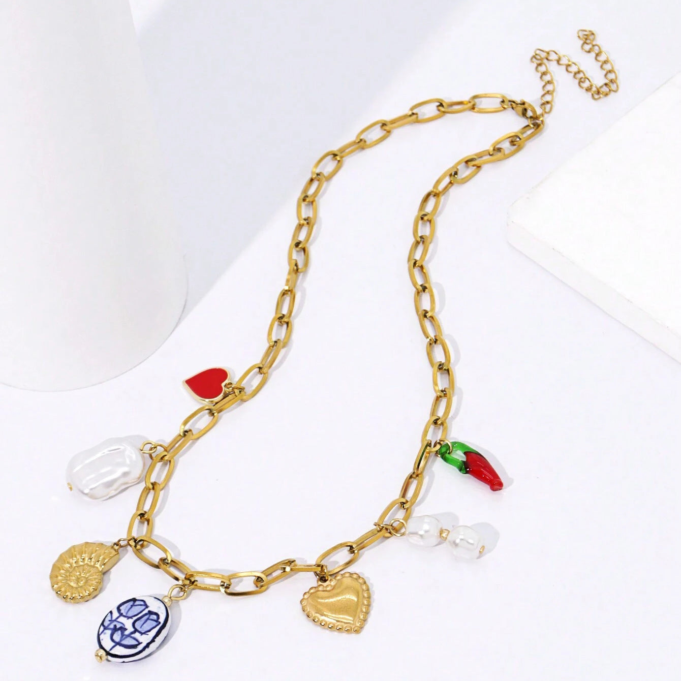Women's Conch Ocean Style Heart-shaped Free Clavicle Necklaces