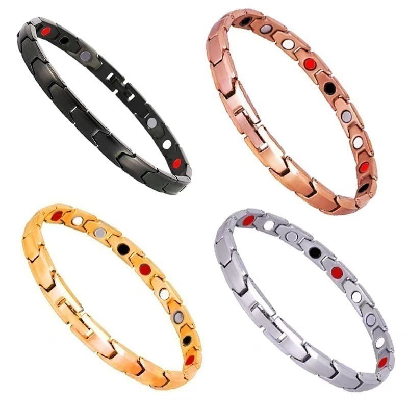 Men's Retro Metal Magnet Female Accessories Light Bracelets