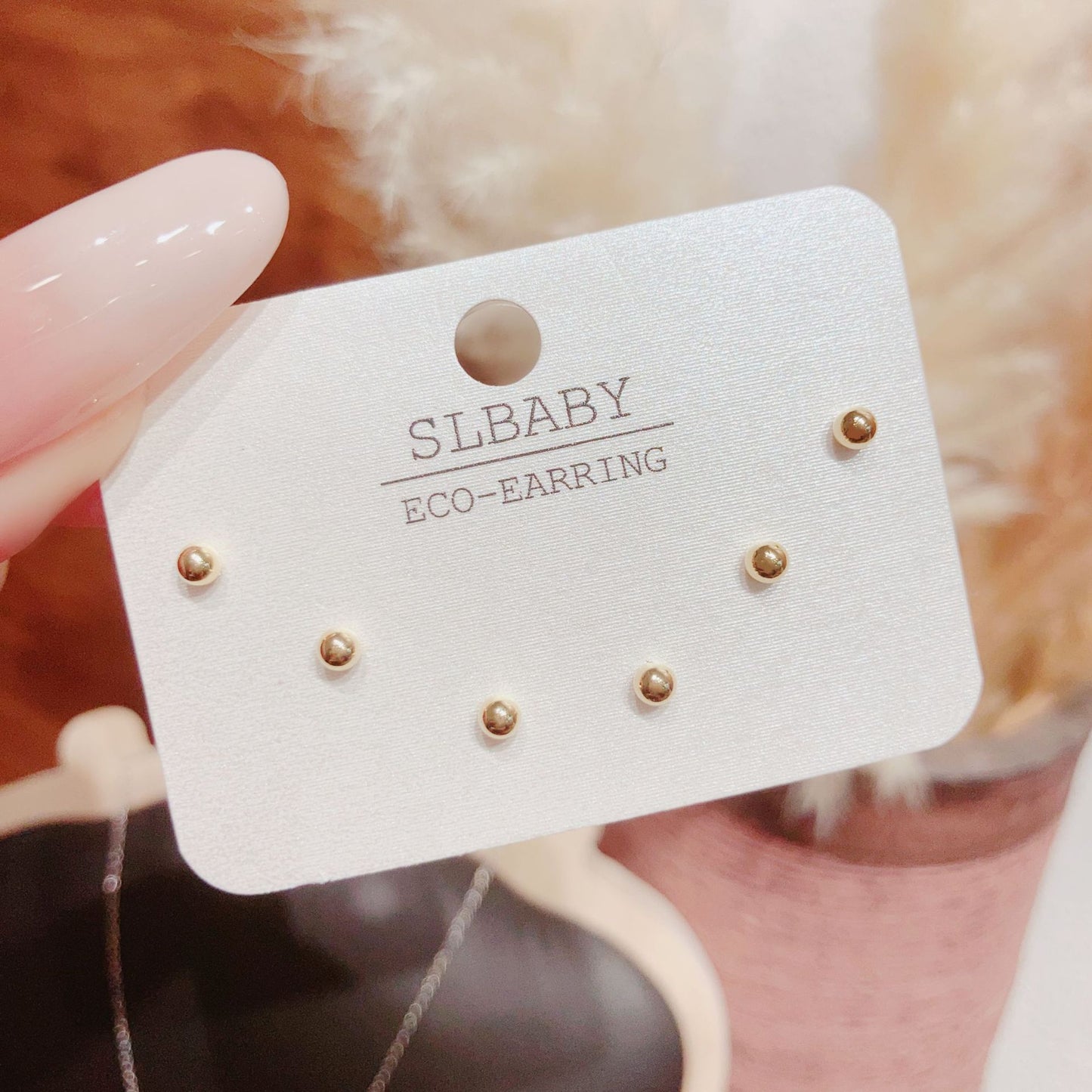 Women's Cool Geometric High-grade Minority Simple Color Stud Earrings