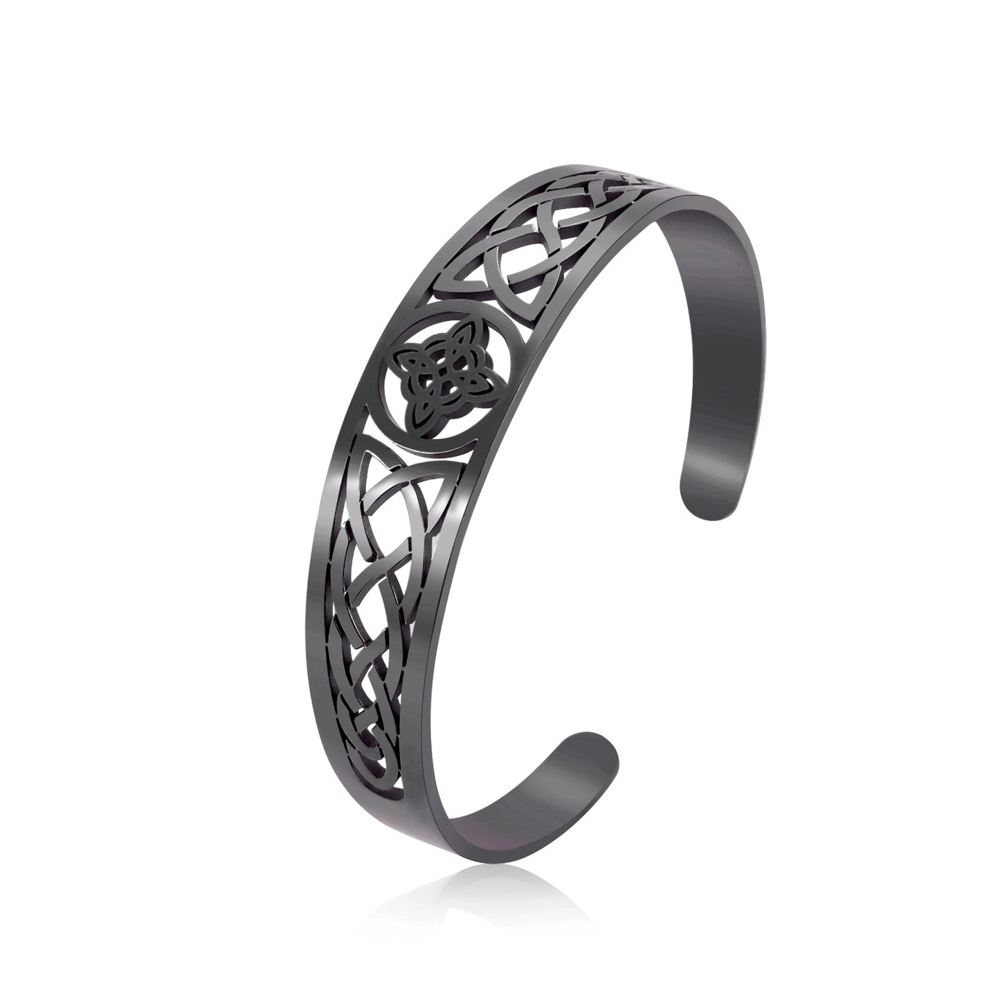 Trend Real Gold Plating Witch Knot Hollow Stainless Bracelet