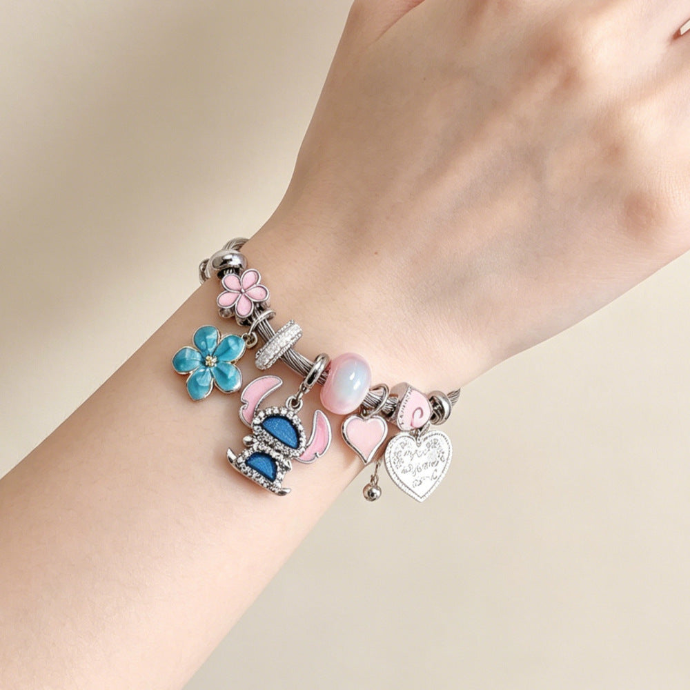 Beaded Disney Stitch Handmade Girlfriends Holiday Bracelets