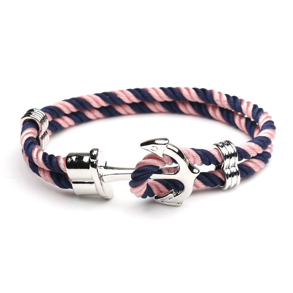 Women's & Men's Navy Anchor Chain Street Fashion Retro Handmade Couple Bracelets