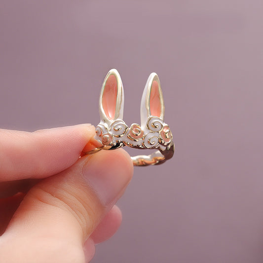 Bunny Open Niche Design Life Rabbit Rings