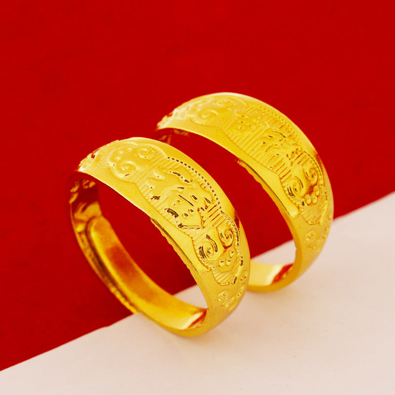 Stall Gold Ethnic Unisex Open Auspicious Rings