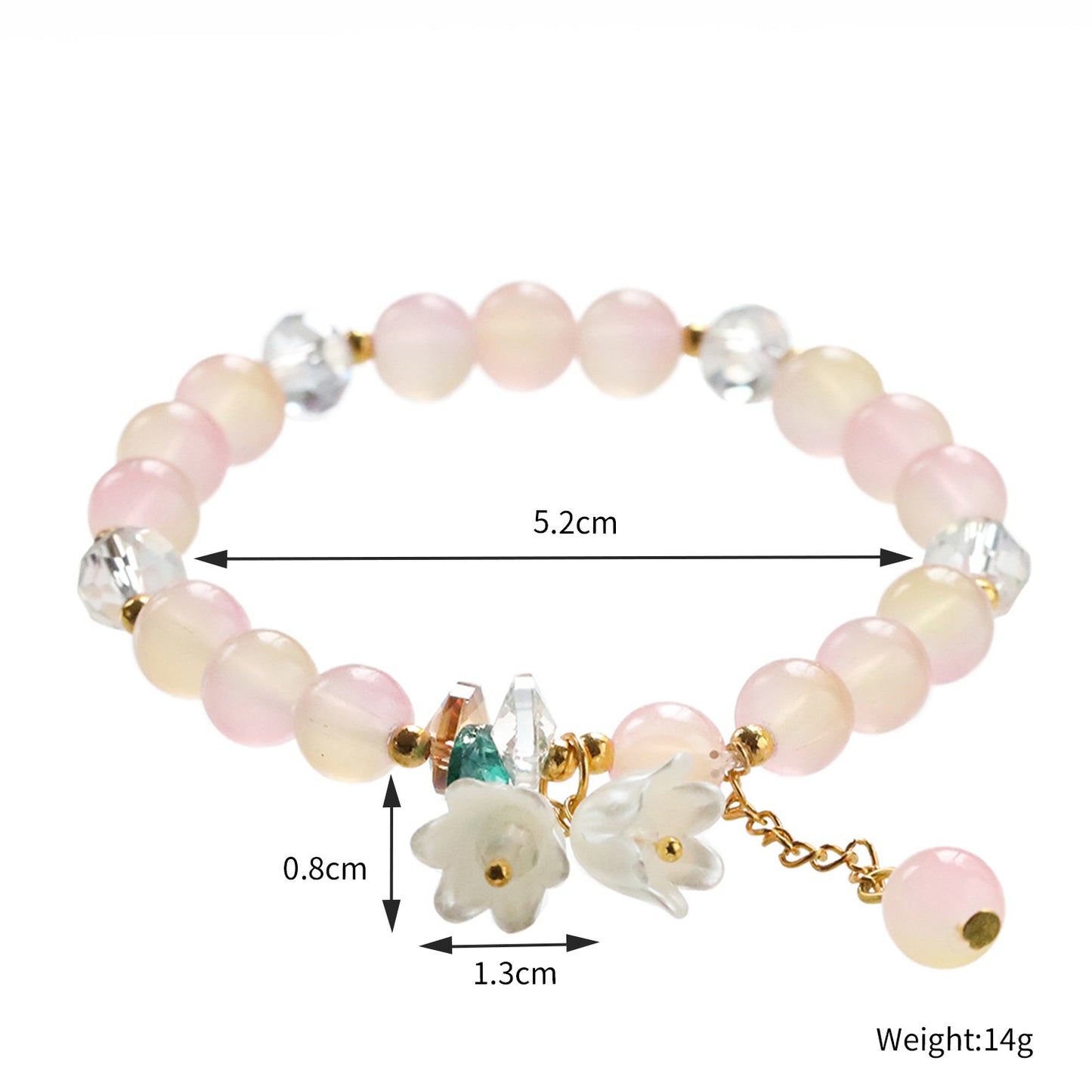 Floral Butterfly Niche Glaze Gift Friend Bracelets