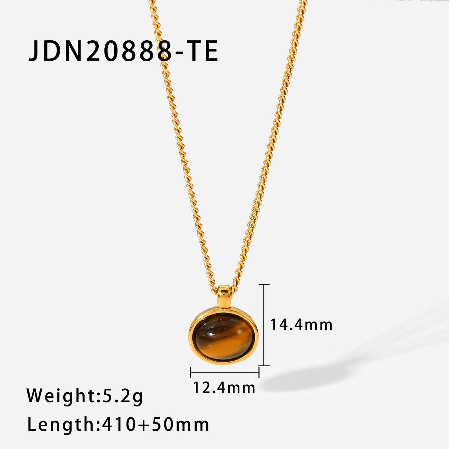 Women's Steel Vintage Natural Stone Neck Accessories Necklaces