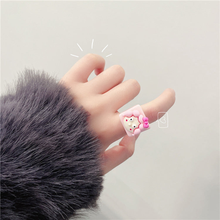 Children's Colorful Fun Exaggerated Funny Face Cute Rings