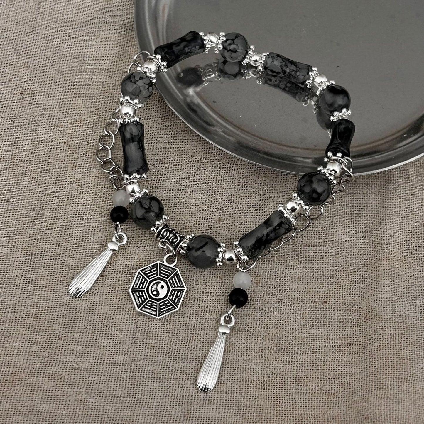 Gradient Hot Flower Beaded Trendy Simple Bracelets