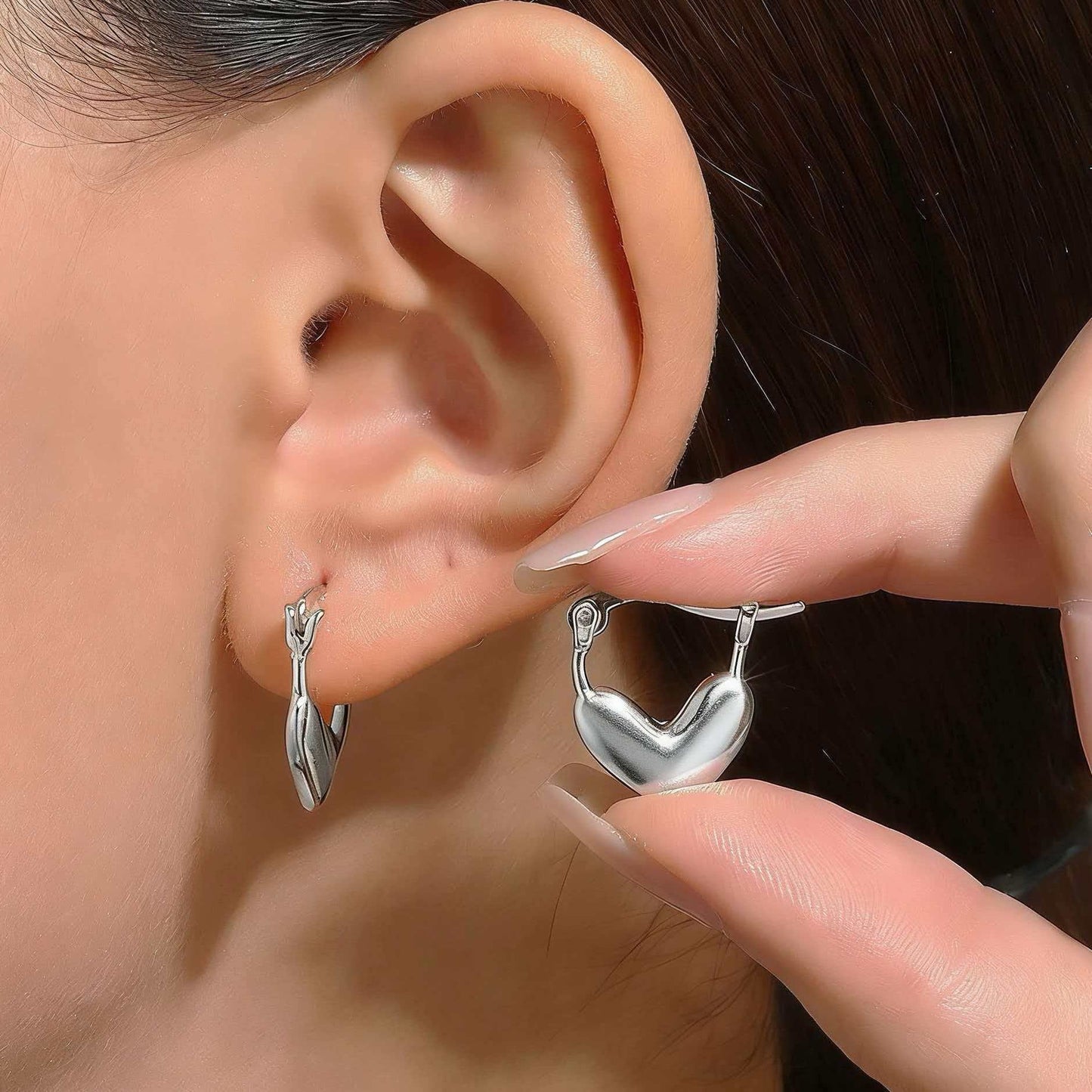 Trendy Cold Scenery Surface Metal High-grade Rings
