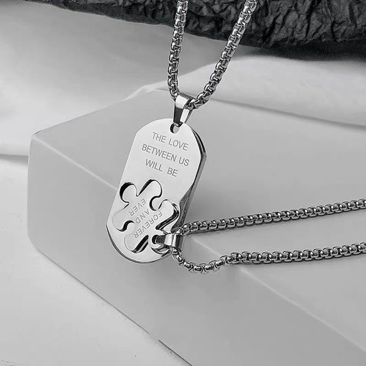 Women's & Men's Plate Titanium Steel For And Simple Hip Necklaces