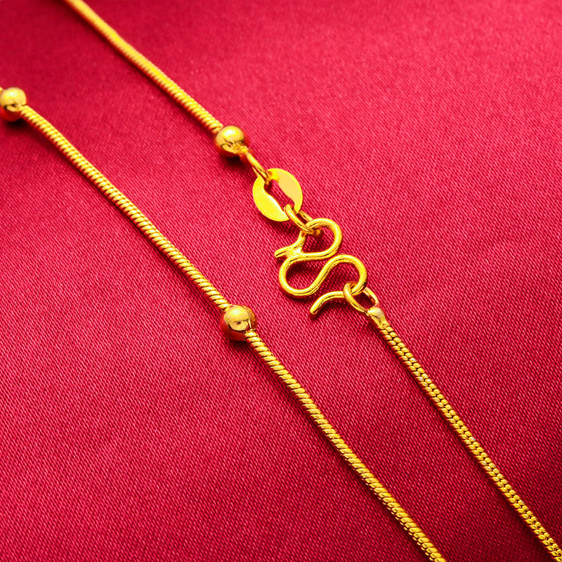 Women's Beads Water Wave Snake Bones Bead Necklaces