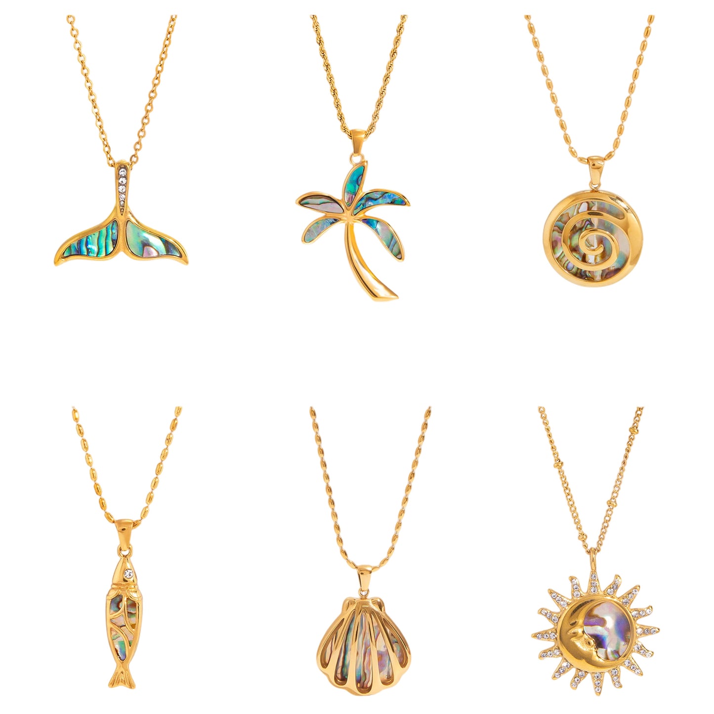 Titanium Steel Clavicle Chain Seaside Vacation Style Necklace