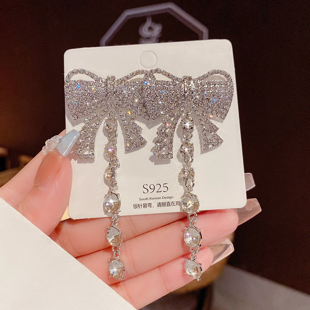 Women's Vintage Tassel Diamond High-grade Ear Minority Earrings