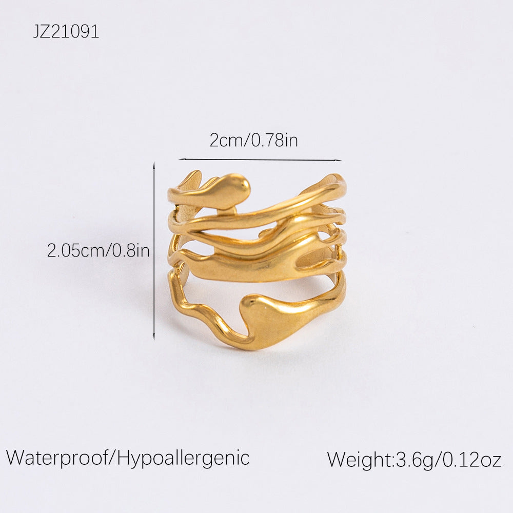 Oval Special Interest Light Luxury Exaggerated High-grade Rings
