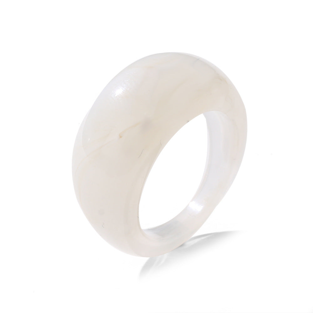 Women's Fashion Resin High-grade Temperament Freshwater Irregular Rings