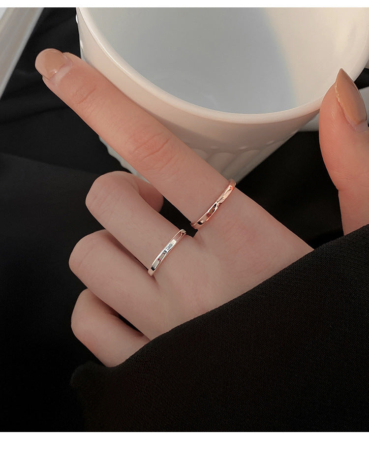 Chain Opening Adjustable Simple Style High Sense Light Luxury Rings