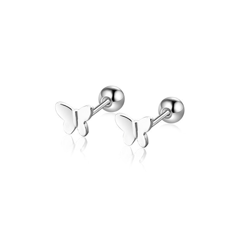 Sier Titanium Stainless Steel Love Clover Earrings