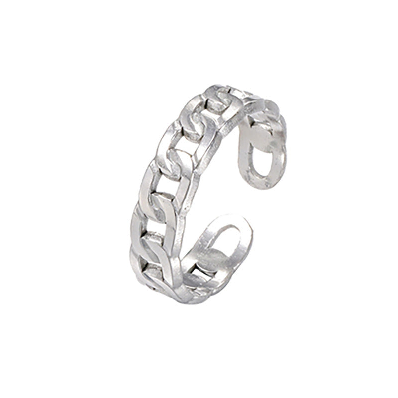 Women's Titanium Steel Open Hollow Niche Accessories Rings