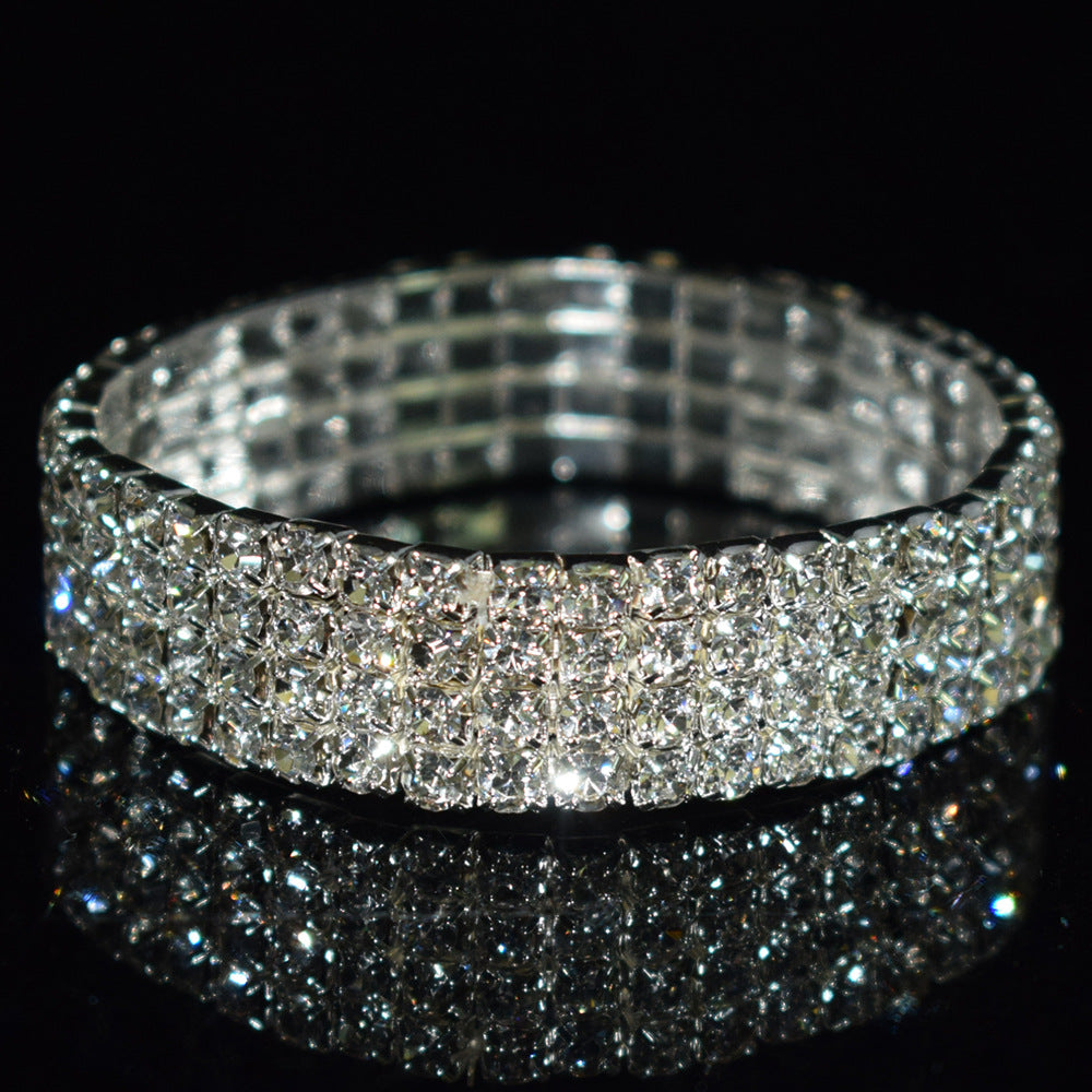 Durable Exaggerated Bridal Diamond Full Stretch Bracelets