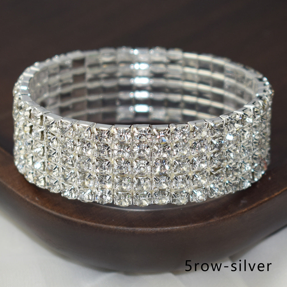 Bridal Ornament Rhinestone Exaggerated Korean Simple Bracelets