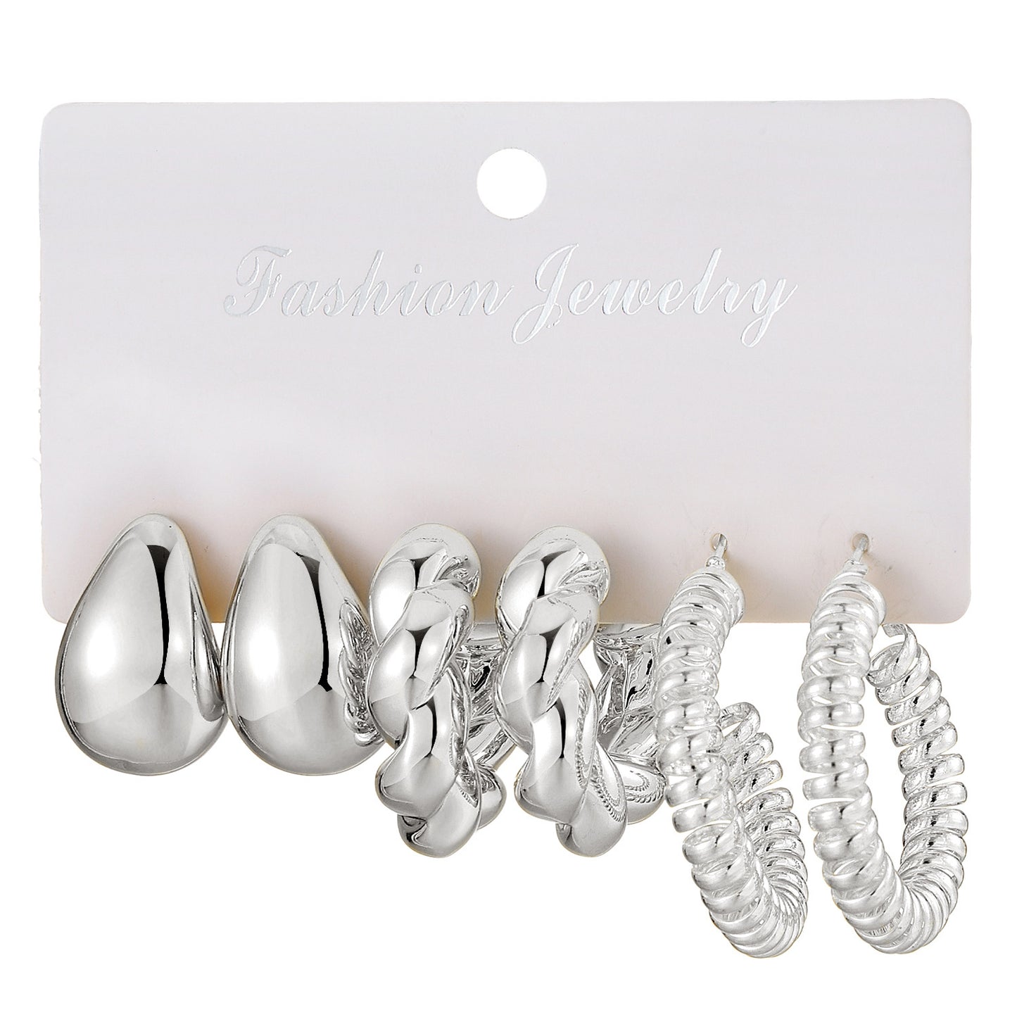 Creative Fashion Flattering Electroplated Shaped Twist Earrings