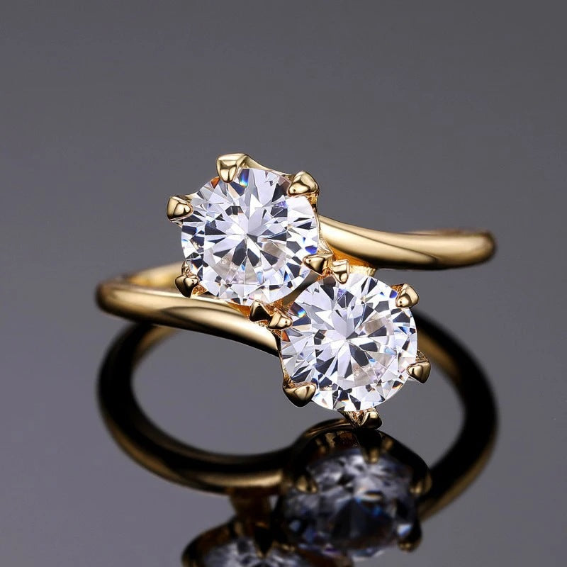 Women's Super Flash Zircon Fashion Proposal Engagement Ring