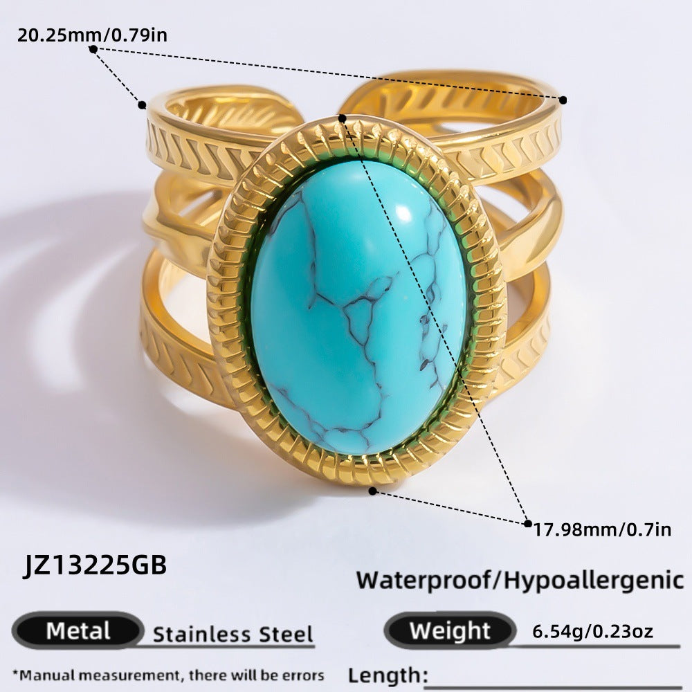 Stone Light Luxury Retro Niche High-grade Rings