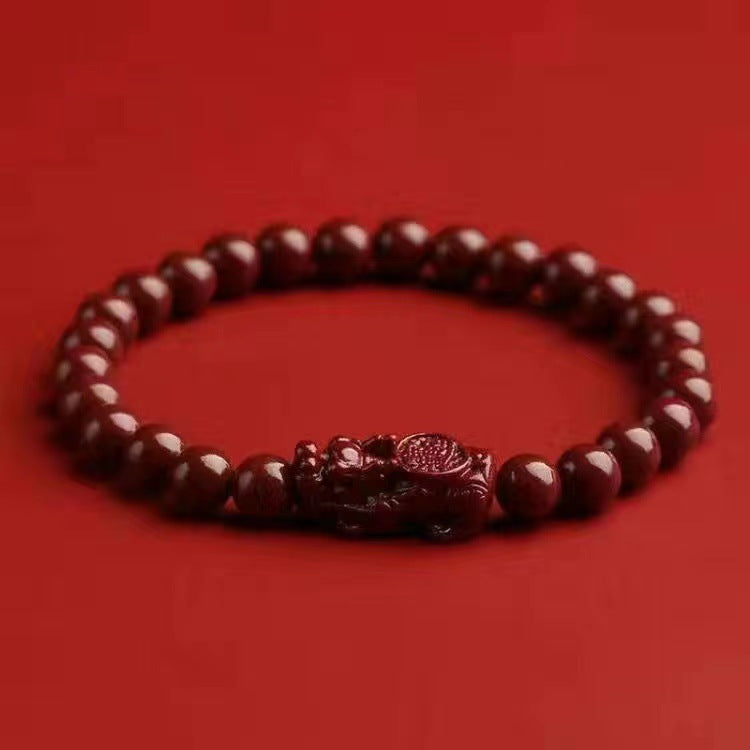 Men's Cinnabar Life Purple Gold Sand Buddha Bracelets