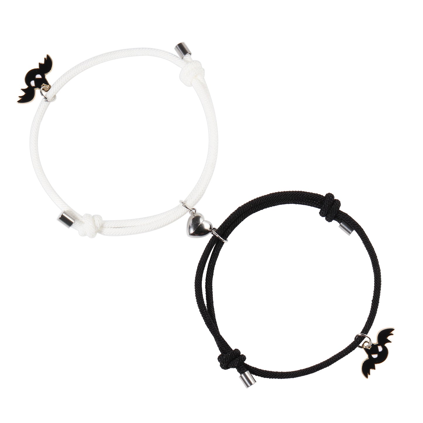 Couple Suit Alloy Love Heart Magnetic Bracelets