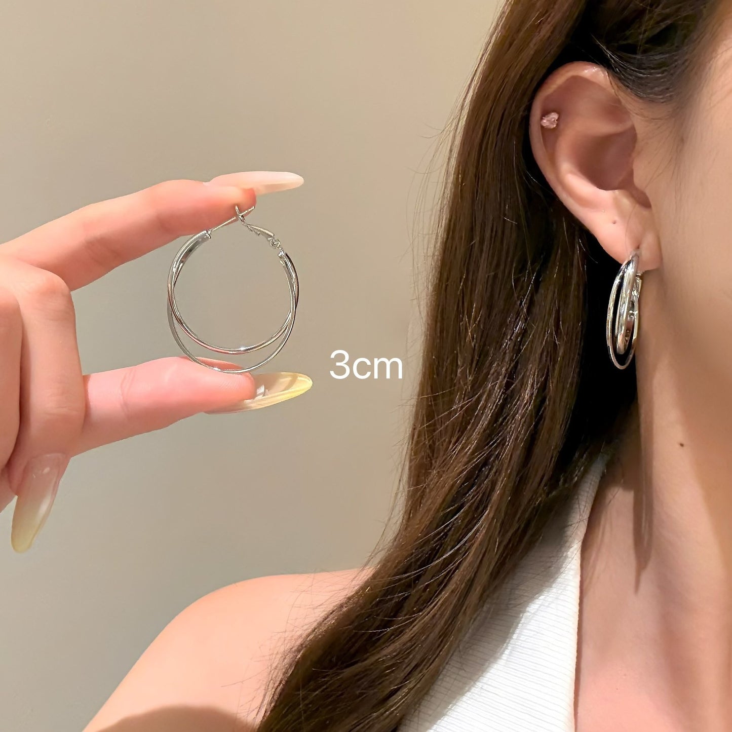 Women's Simple High-grade Big Circle Ear Exaggerating Rings