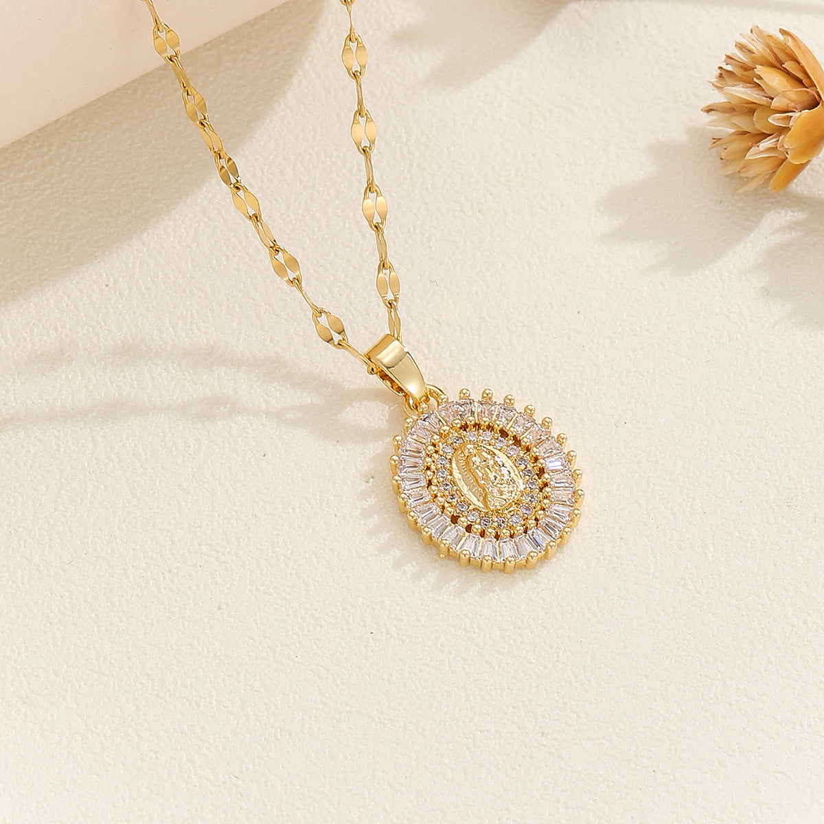 Women's Summer Copper Micro Inlaid Zircon Virgin Pendants