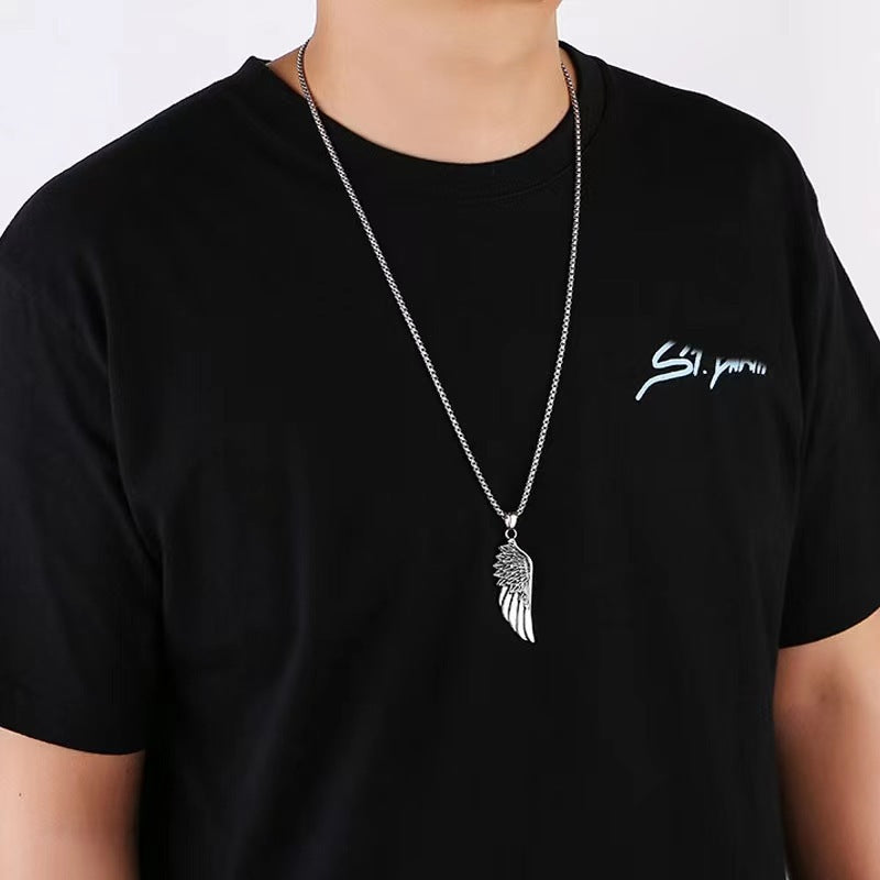 Women's & Men's Wings Titanium Steel Summer Hip Hop Necklaces