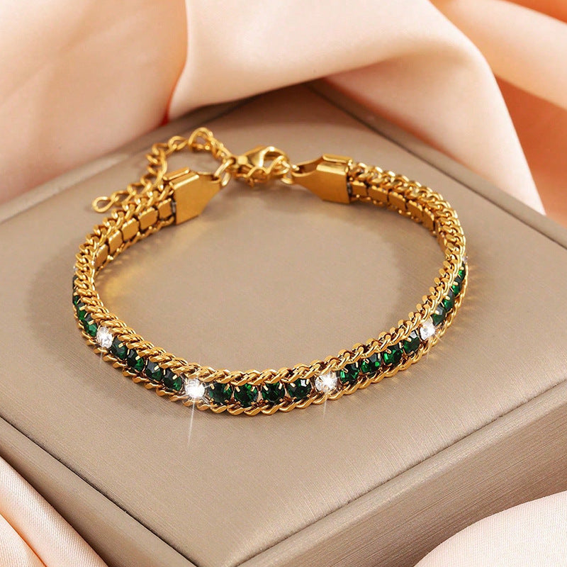 Women's Fashion Summer Versatile Personality Temperament Chain Titanium Bracelets