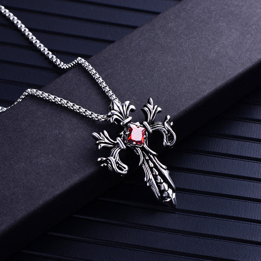 Steel Vintage Double Dragon God Of Necklaces