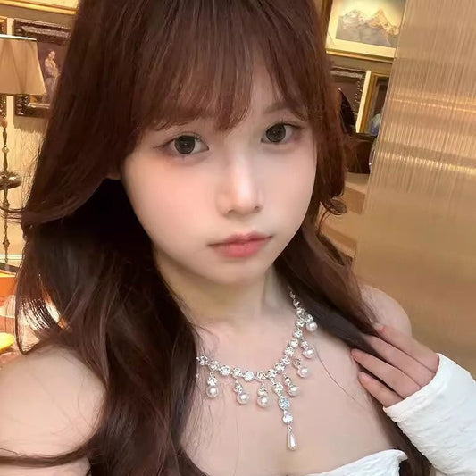Pearl French Style High-grade Exquisite Clavicle Necklaces